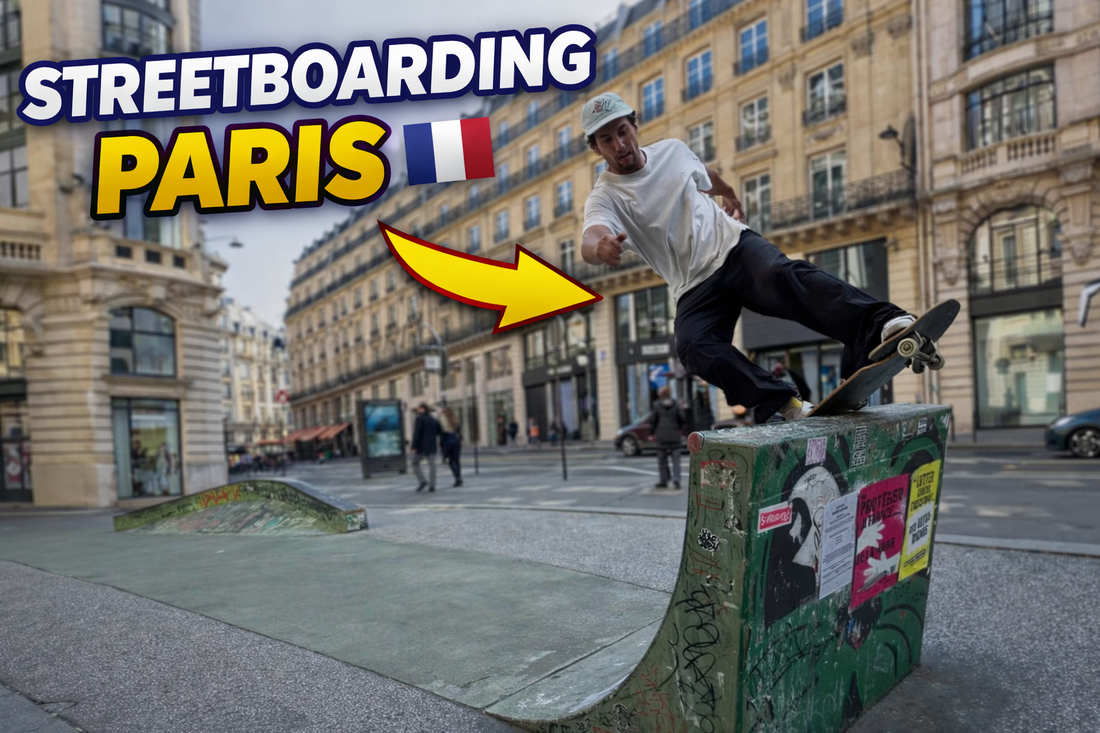 Streetboarding in Paris France | Downtown Spots & Indoor Skatepark Session