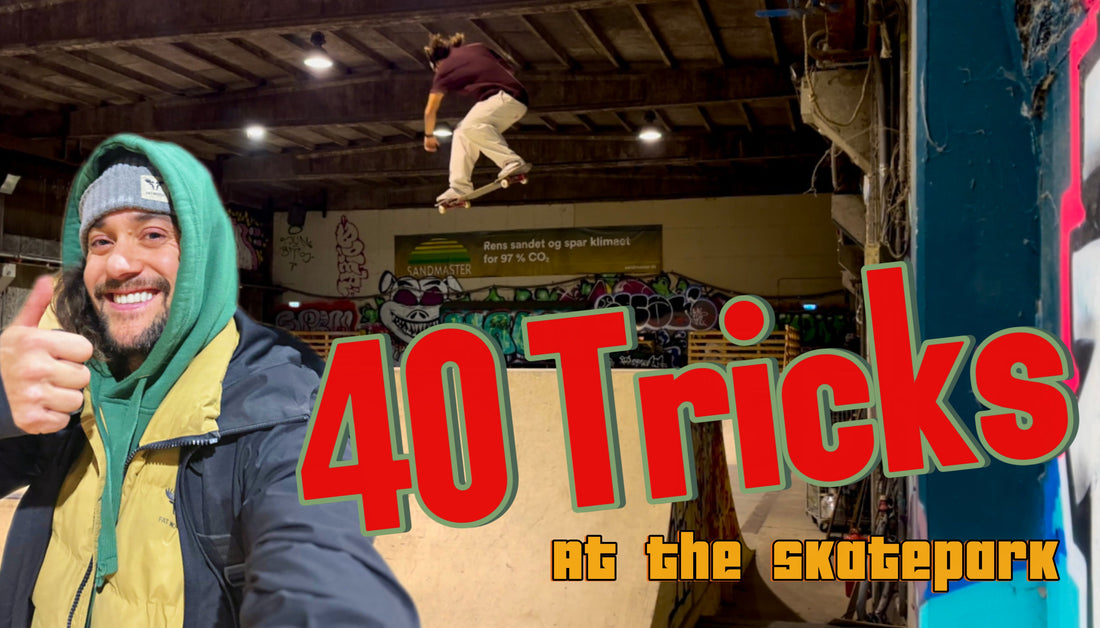 40 Streetboard tricks at the Skatepark !!